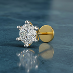 Graceful Solitaire Allure Diamond Nose Pin