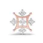 0.08 Carat Snowflake Diamond Nose Pin 14K Screw - Rose Gold