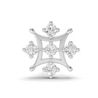 0.08 Carat Snowflake Diamond Nose Pin 14K Screw - White Gold