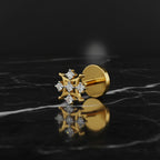 Timeless Snowflake Diamond Nose Pin