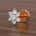 Iconic Floral Cluster Diamond Nose Pin
