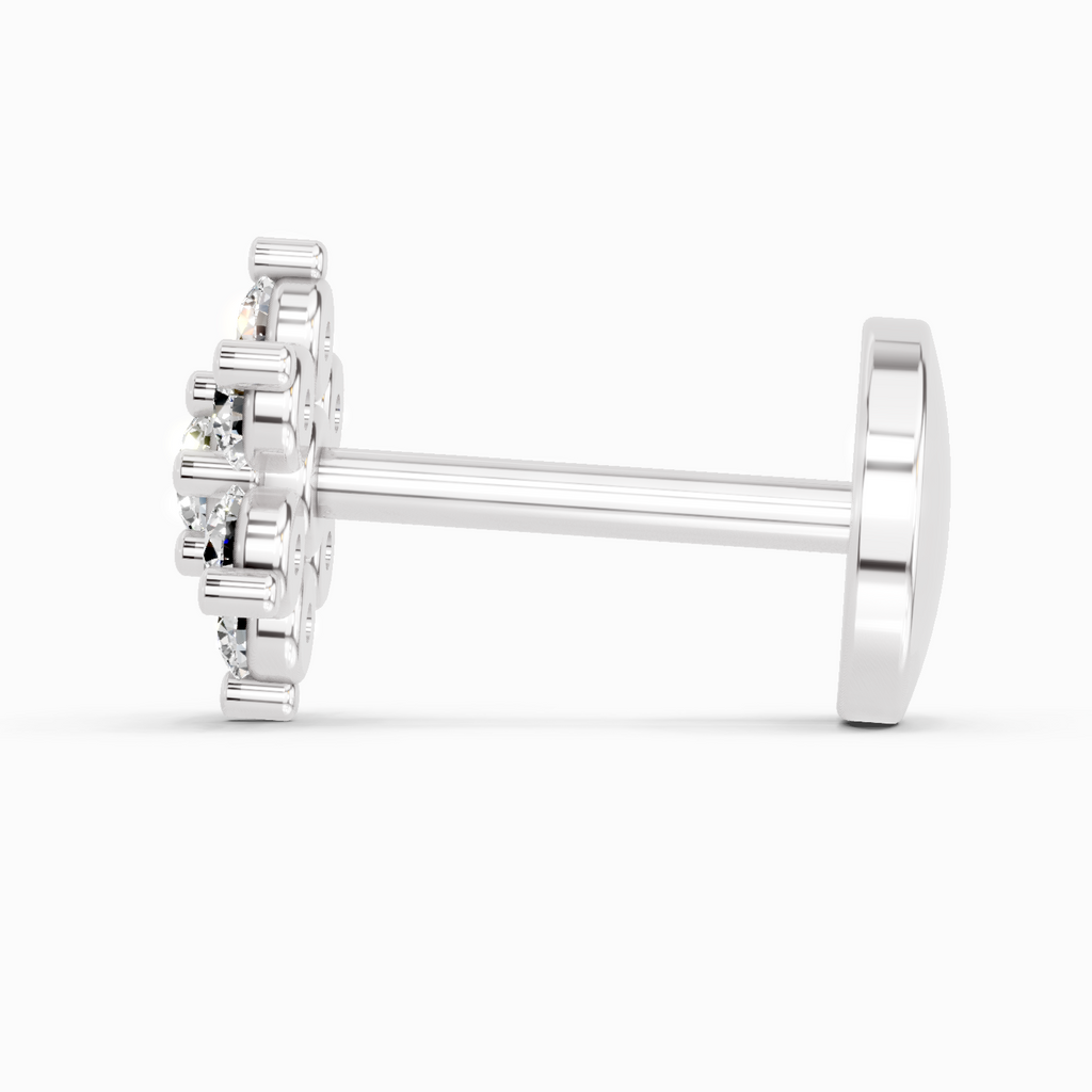 0.11 Carat Nose Pin 14K - White Gold