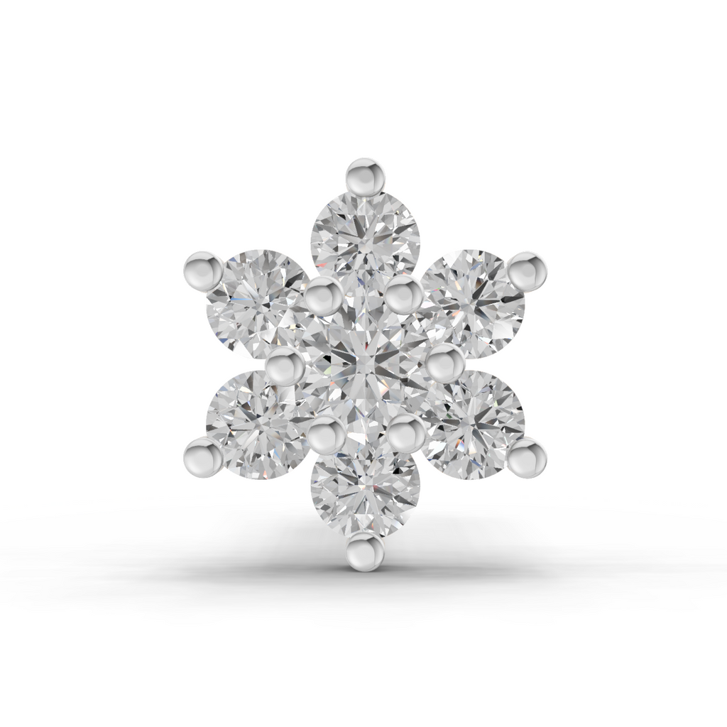 0.11 Carat Nose Pin 14K - White Gold