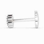 0.10 Carat Floral Diamond Nose Pin 14K - White Gold
