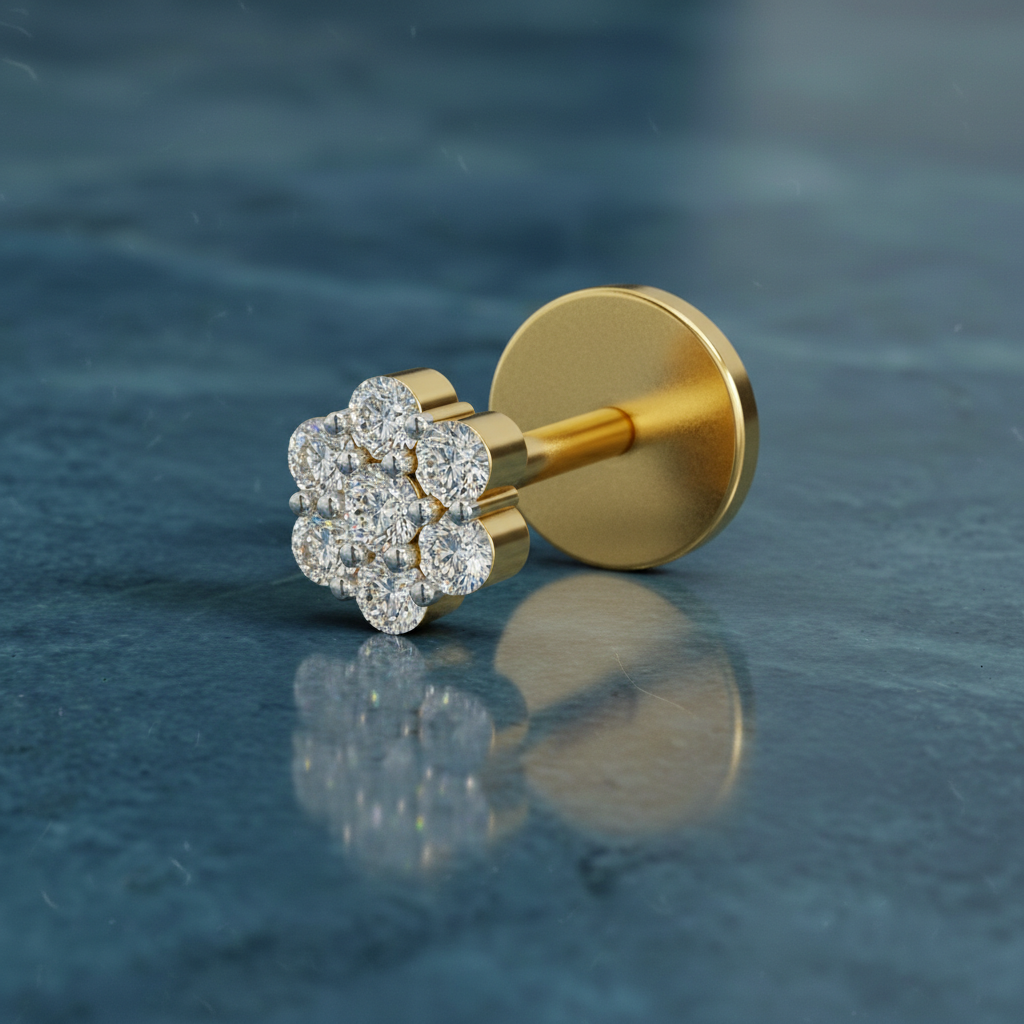 Eternal Floral Diamond Nose Pin