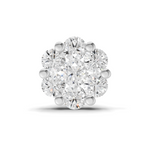 0.09 Carat Floral Nose Pin 14K Screw - Rose Gold