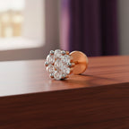 Resplendent Floral Diamond Nose Pin