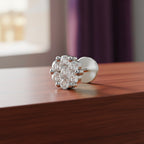 Resplendent Floral Diamond Nose Pin