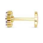 0.09 Carat Floral Nose Pin 14K Screw