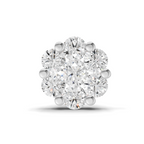 0.09 Carat Floral Nose Pin 14K Screw