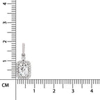 Glistening Oval Halo Diamond Pendant
