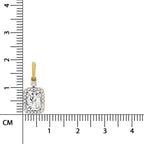 Glistening Oval Halo Diamond Pendant