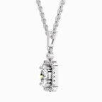 1.02 Carat Oval Halo Shine Pendant 14K - White Gold