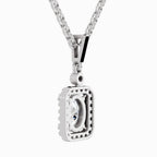 1.02 Carat Oval Halo Shine Pendant 14K - White Gold