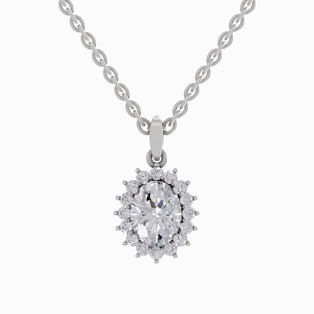 1.84 Carat Oval Shaped - White Gold