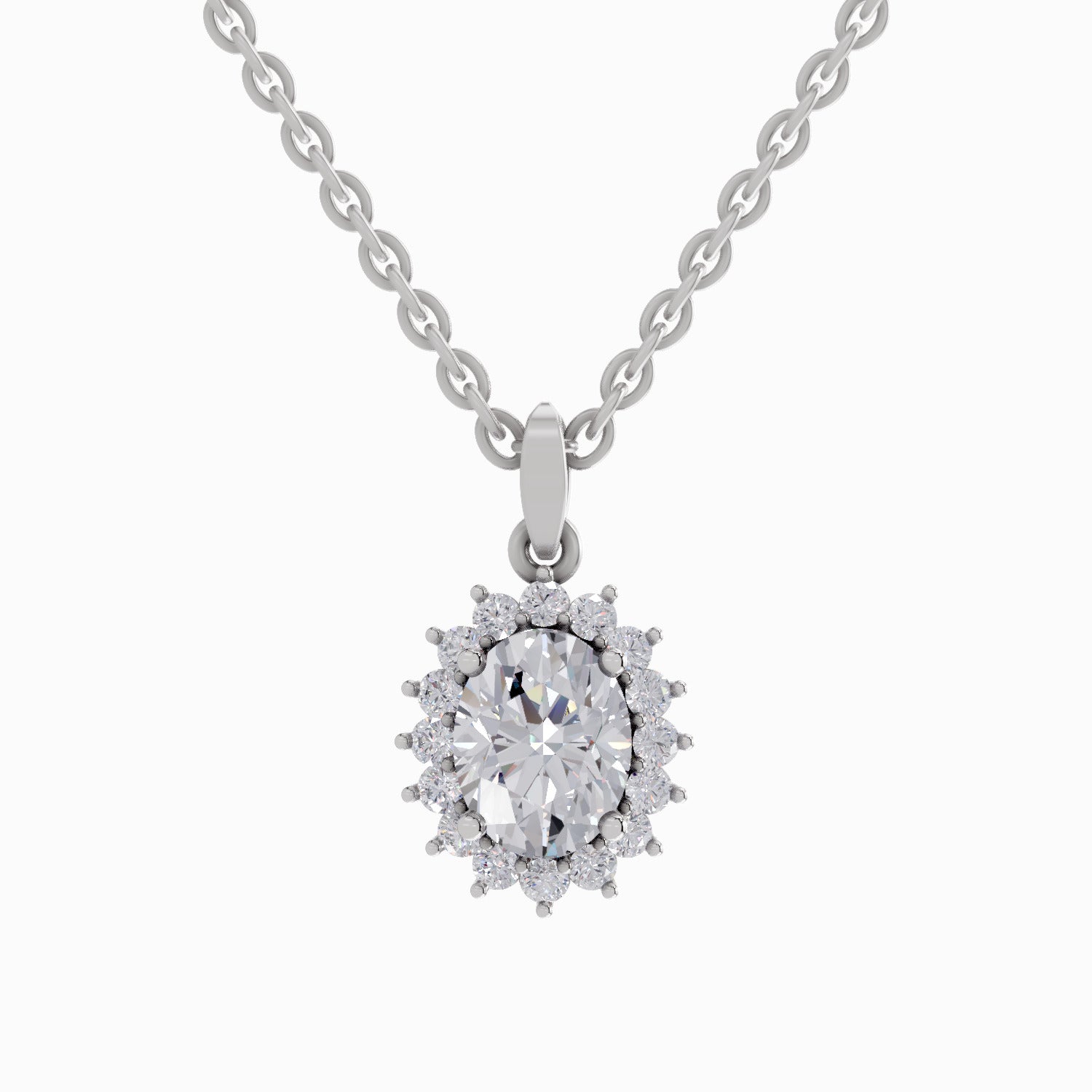 1.84 Carat Oval Shaped - White Gold