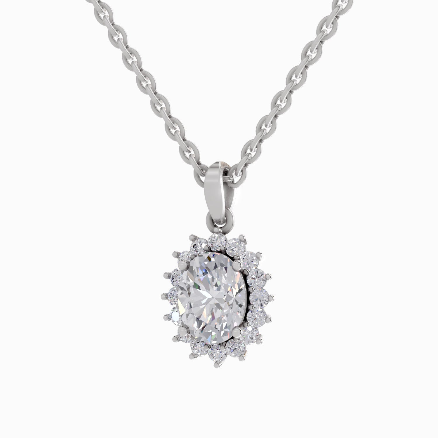 1.84 Carat Oval Shaped - White Gold