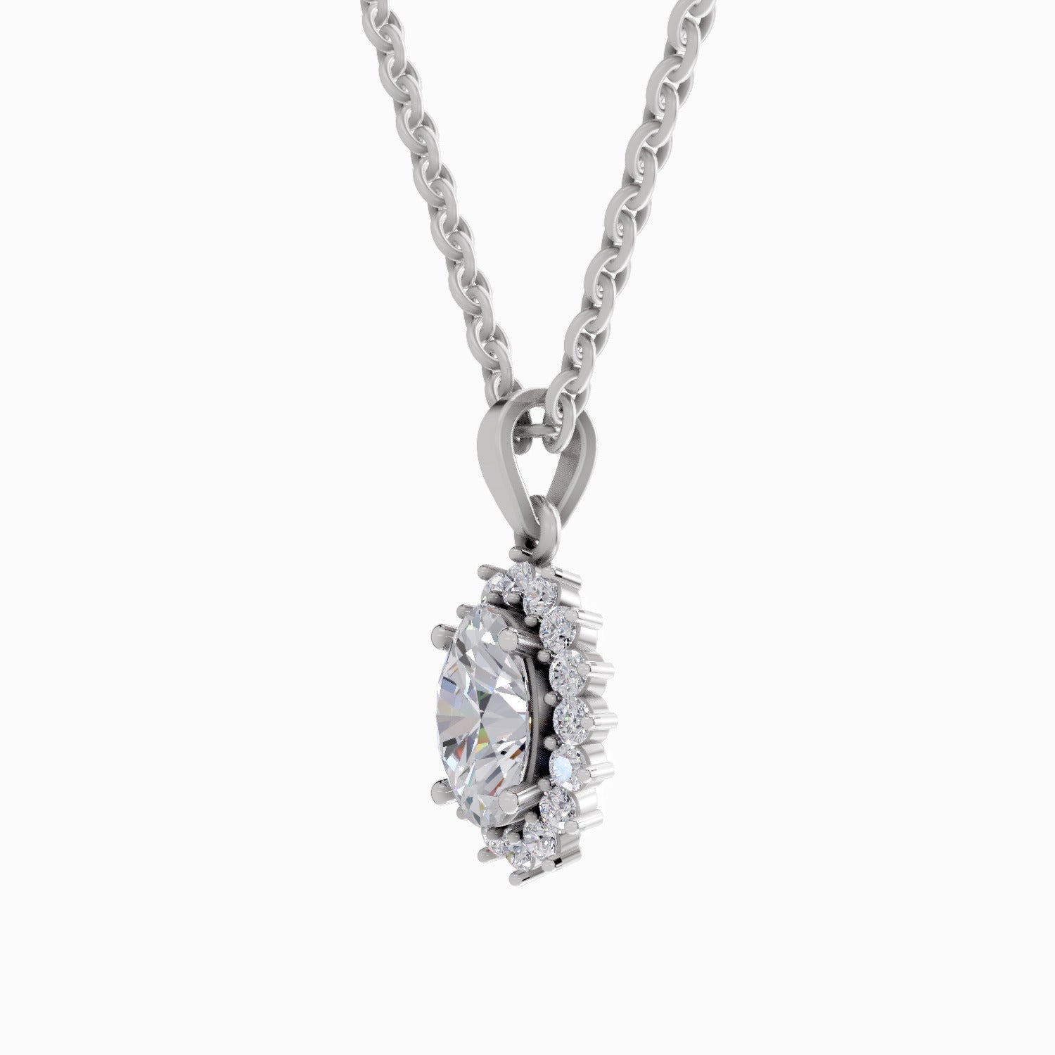 1.84 Carat Oval Shaped - White Gold
