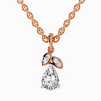 1.03 Carat Pear Blossom Pendant 14K Gold - Rose Gold
