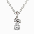 1.03 Carat Pear Blossom Pendant 14K Gold - White Gold