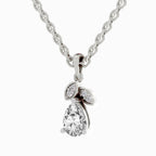 1.03 Carat Pear Blossom Pendant 14K Gold - White Gold