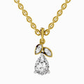1.03 Carat Pear Blossom Pendant 14K Gold