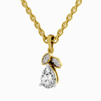 1.03 Carat Pear Blossom Pendant 14K Gold