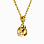 0.50 Carat Infinity Knot Halo Diamond Pendant 14K