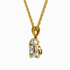 0.50 Carat Infinity Knot Halo Diamond Pendant 14K