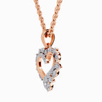 0.91 Carat Heart Shape Pendant 14K - Rose Gold