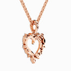 0.91 Carat Heart Shape Pendant 14K - Rose Gold