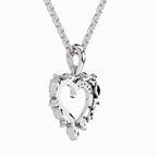 0.91 Carat Heart Shape Pendant 14K - White Gold