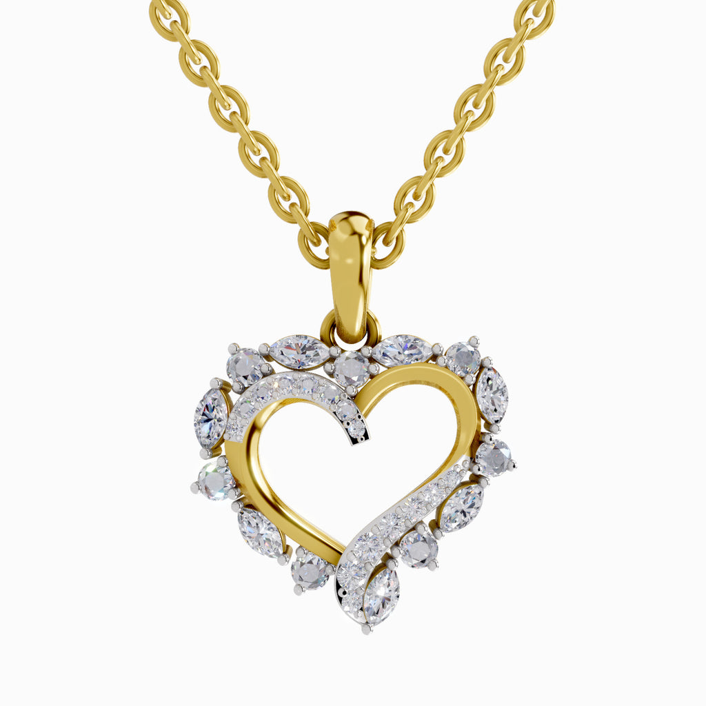 0.91 Carat Heart Shape Pendant 14K