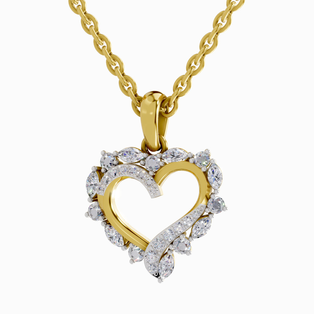 0.91 Carat Heart Shape Pendant 14K