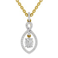 0.82 Carat Oval Infinity Halo Pendant 14K