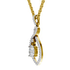 0.82 Carat Oval Infinity Halo Pendant 14K