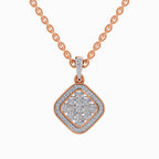 0.64 Carat Cluster Pendant 14K - Rose Gold