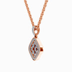 0.64 Carat Cluster Pendant 14K - Rose Gold