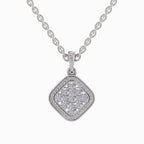 0.64 Carat Cluster Pendant 14K - White Gold