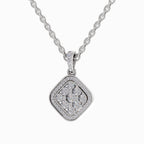 0.64 Carat Cluster Pendant 14K - White Gold