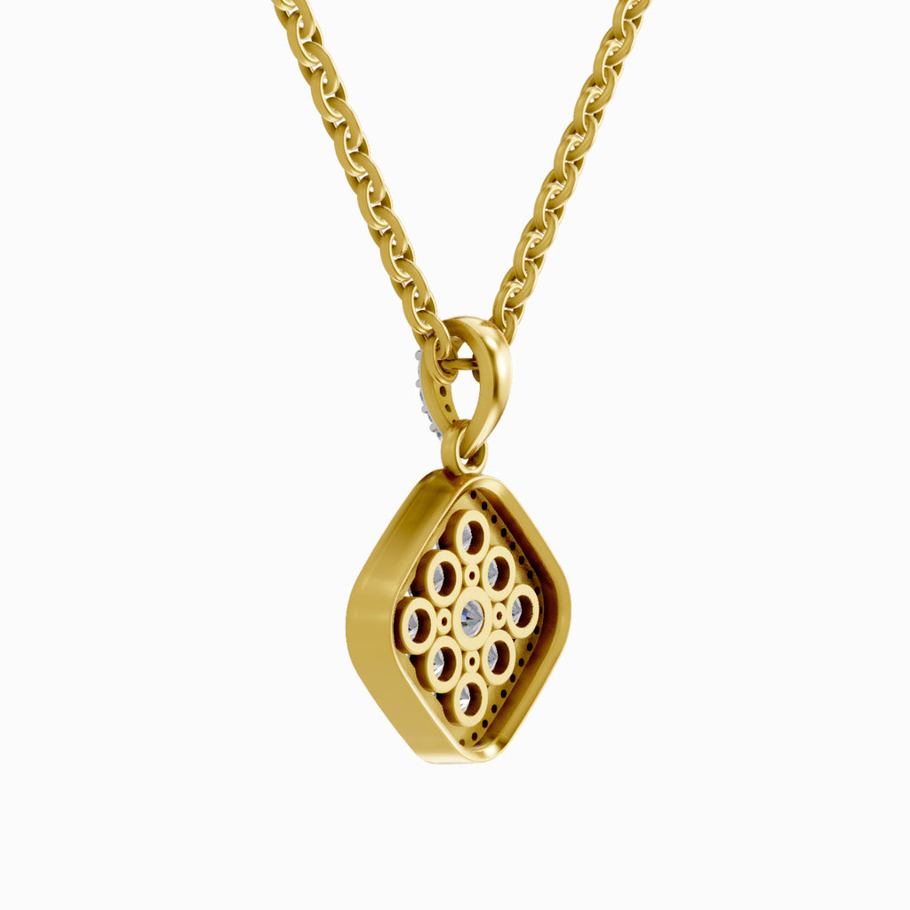 0.64 Carat Cluster Pendant 14K