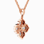 1.45 Carat Flower Shape Pendant 14K Gold - Rose Gold