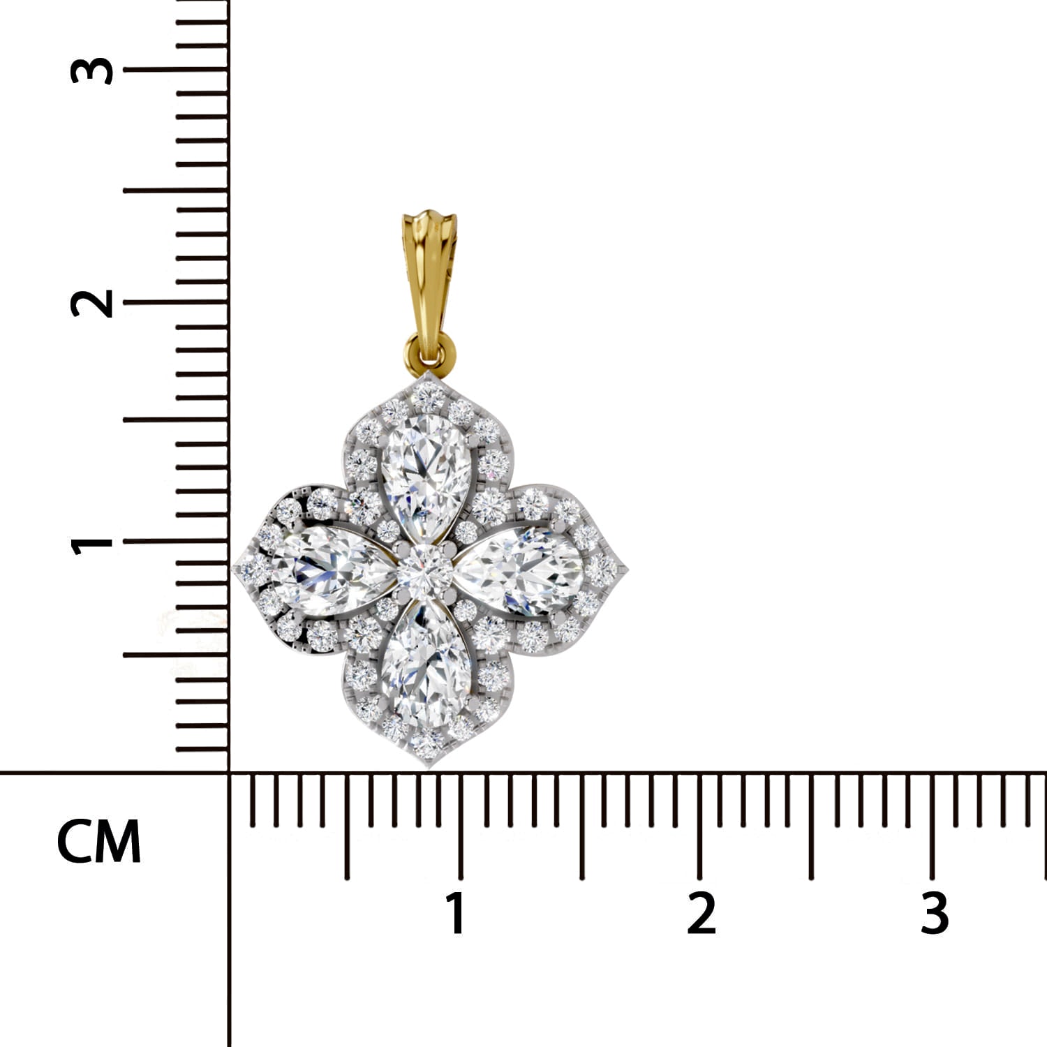 Sparkling Floral Diamond Pendant