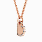 0.07 Carat Round Heart Pendant 14K - Rose Gold