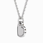 0.07 Carat Round Heart Pendant 14K - White Gold