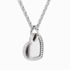 0.07 Carat Round Heart Pendant 14K - White Gold