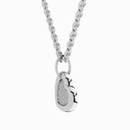 0.06 Carat Round Heart Pendant 14K Gold - White Gold
