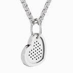 0.06 Carat Round Heart Pendant 14K Gold - White Gold