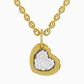 0.06 Carat Round Heart Pendant 14K Gold