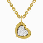 0.06 Carat Round Heart Pendant 14K Gold